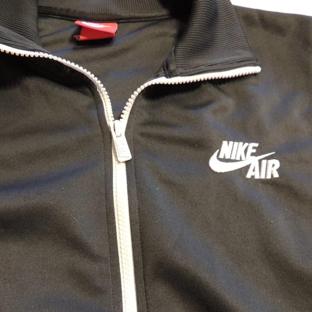 Nike Jacket Men Large Gray Yellow White Full Zip Pockets Athletic Fitness Jacket